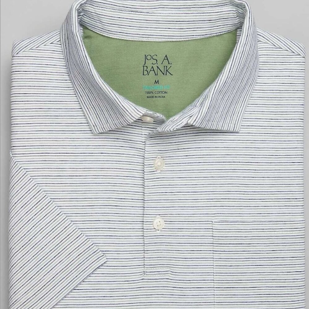 Jos. A. Bank Tailored Fit Multi Stripe Polo Shirt
